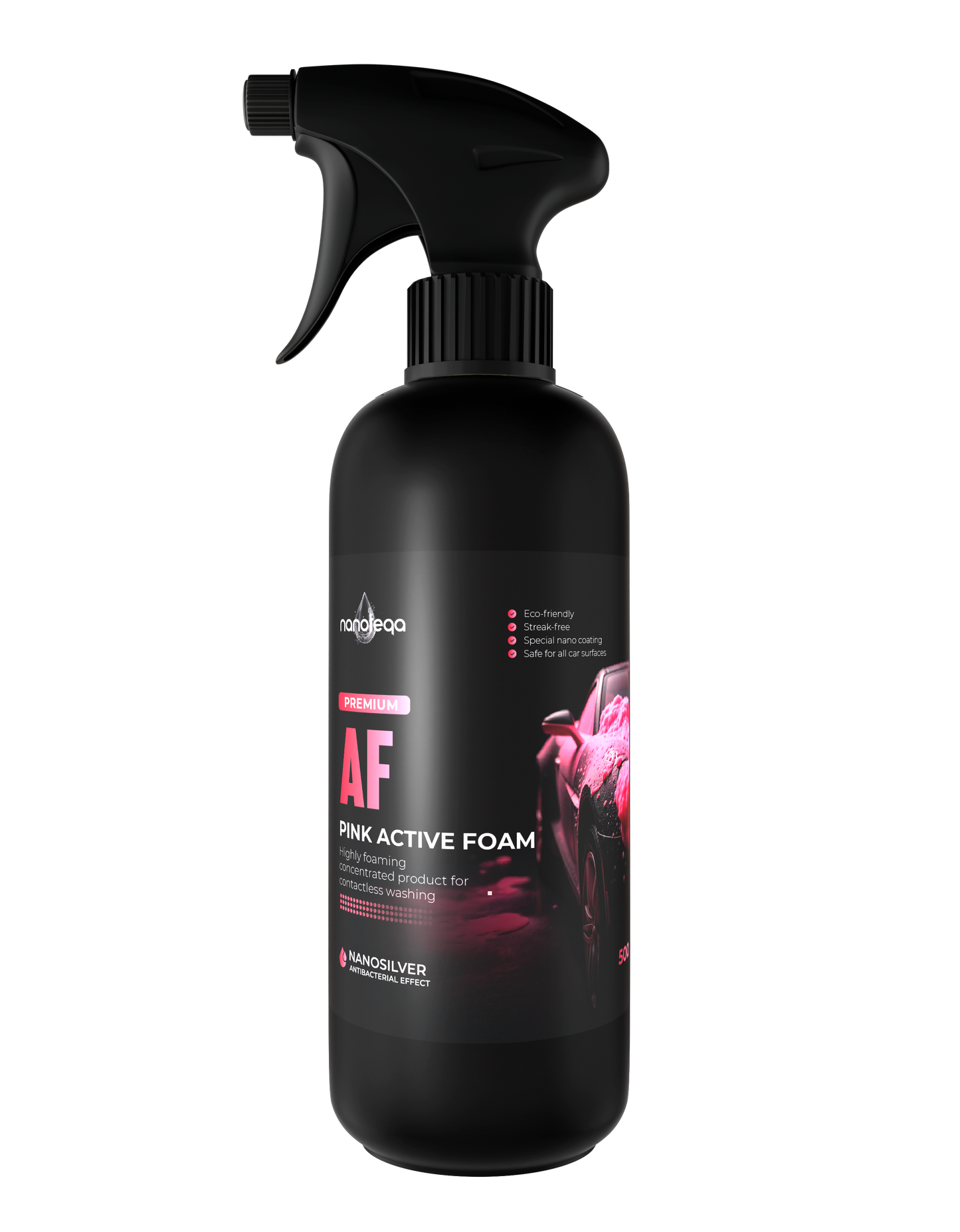 PREMIUM BEKONTAKTIS SNIEGO PUTŲ ŠAMPŪNAS – ROŽINIS 500ml